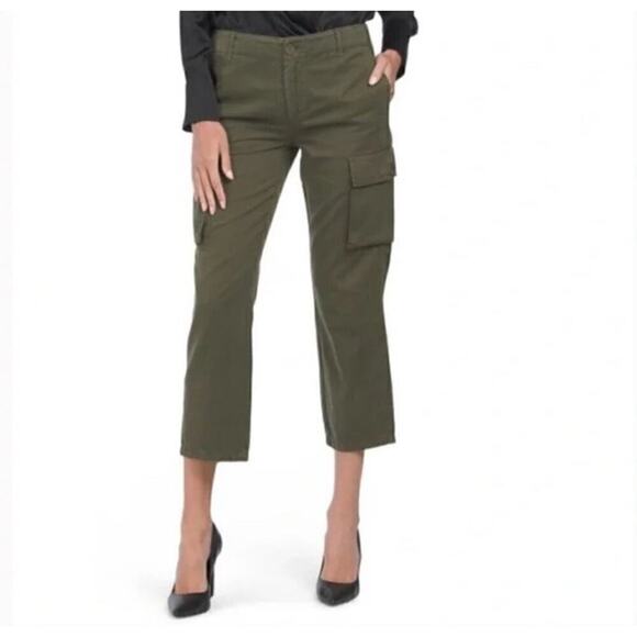 Frame Cargo Pants Green Washed Surplus Cropped Relaxed Utility Military Size 30 - Picture 1 of 11